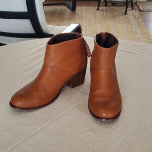 Toms Leather Ankle Boot,  size 8